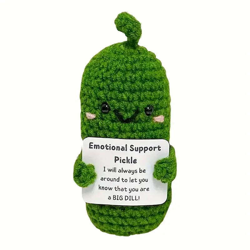 Positive Potato & Emotional Support Pickle Crochet Figures