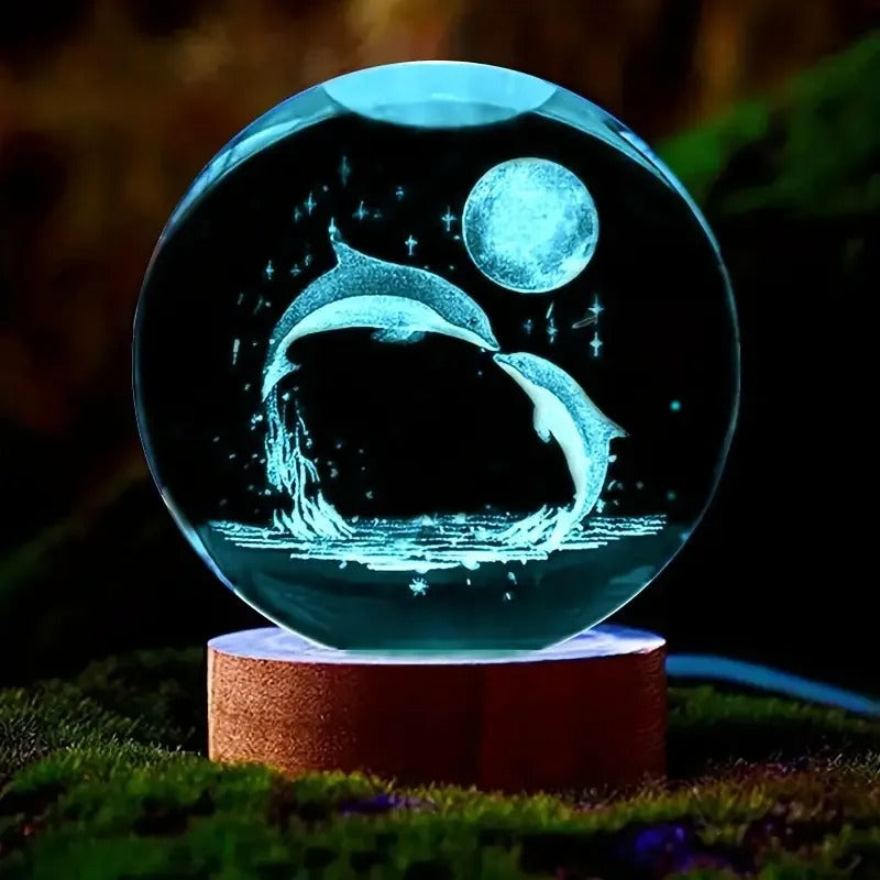 Dolphin Moon Sphere Lamp