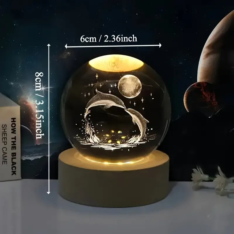 Dolphin Moon Sphere Lamp