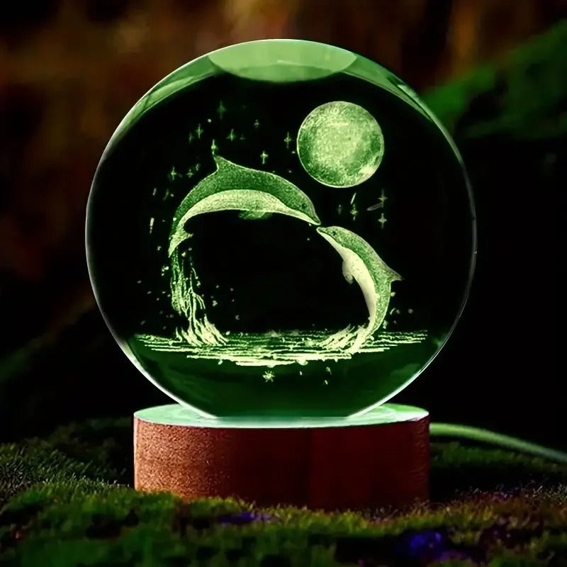 Dolphin Moon Sphere Lamp