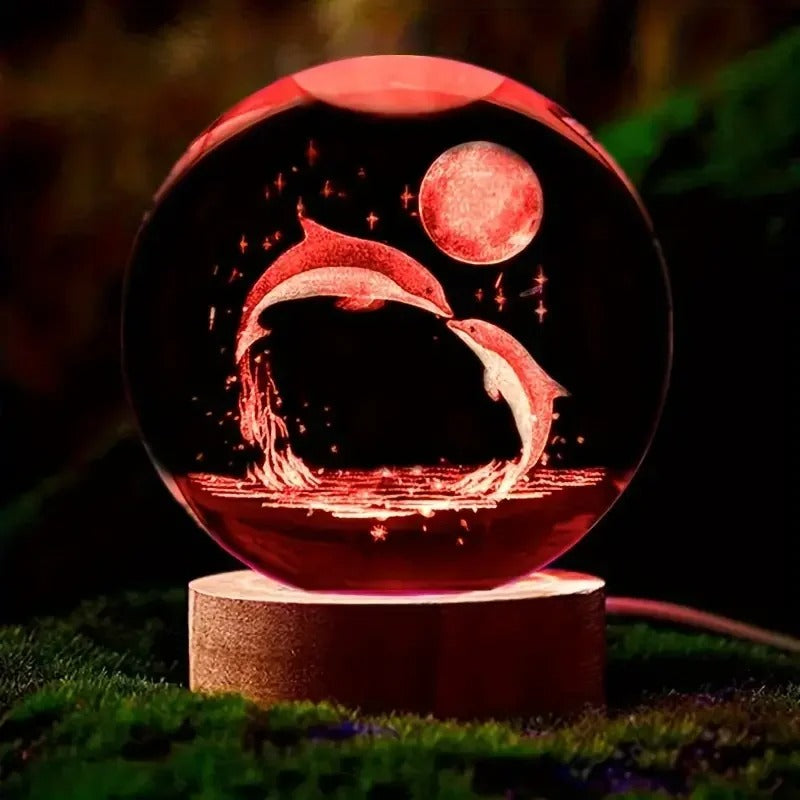 Dolphin Moon Sphere Lamp