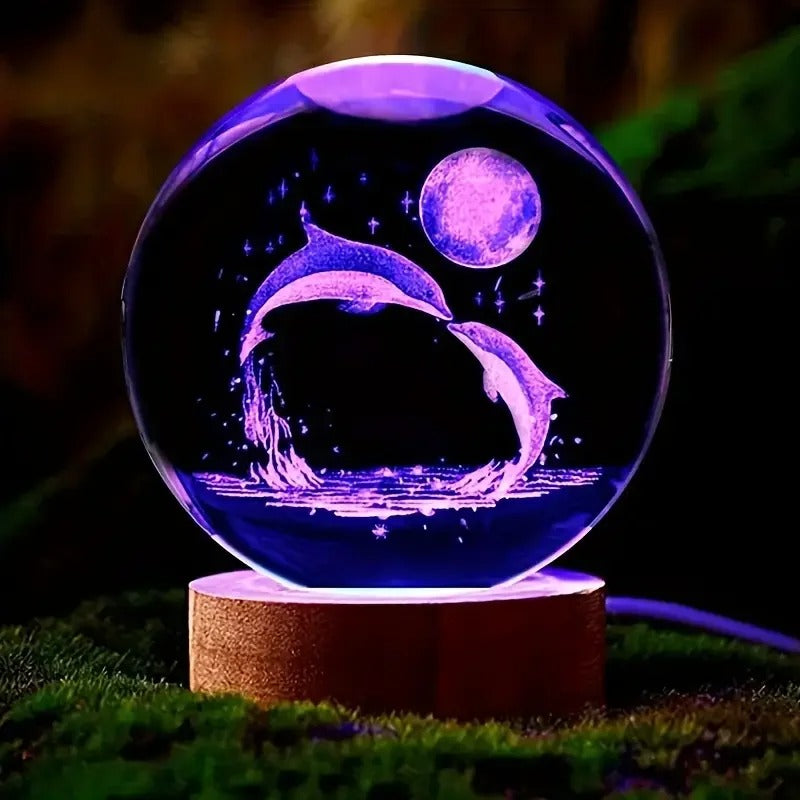 Dolphin Moon Sphere Lamp