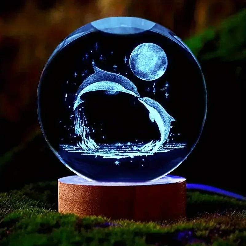 Dolphin Moon Sphere Lamp