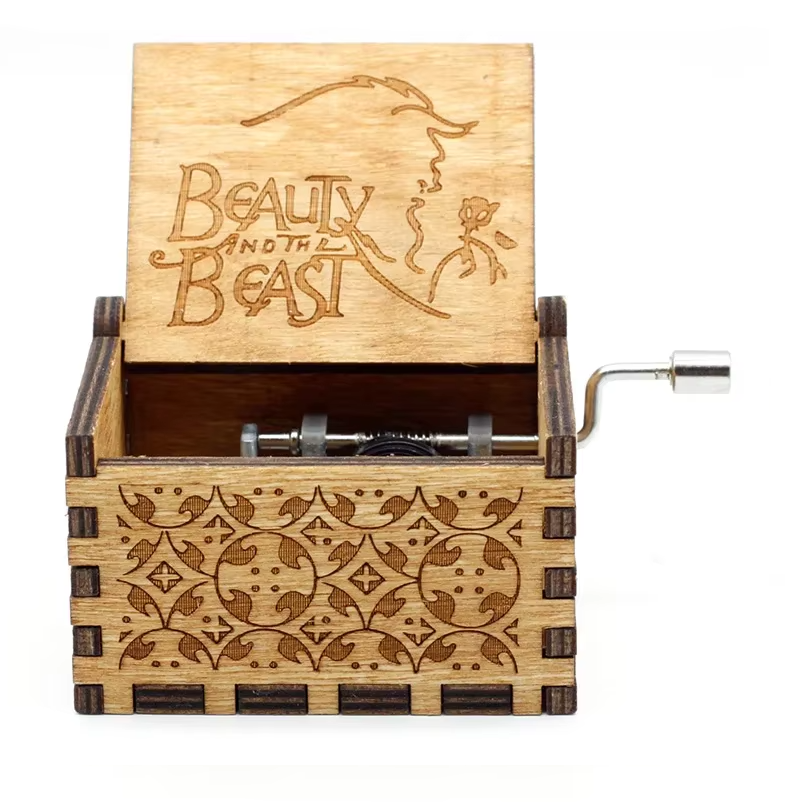 Wooden Hand Cranked Music Box